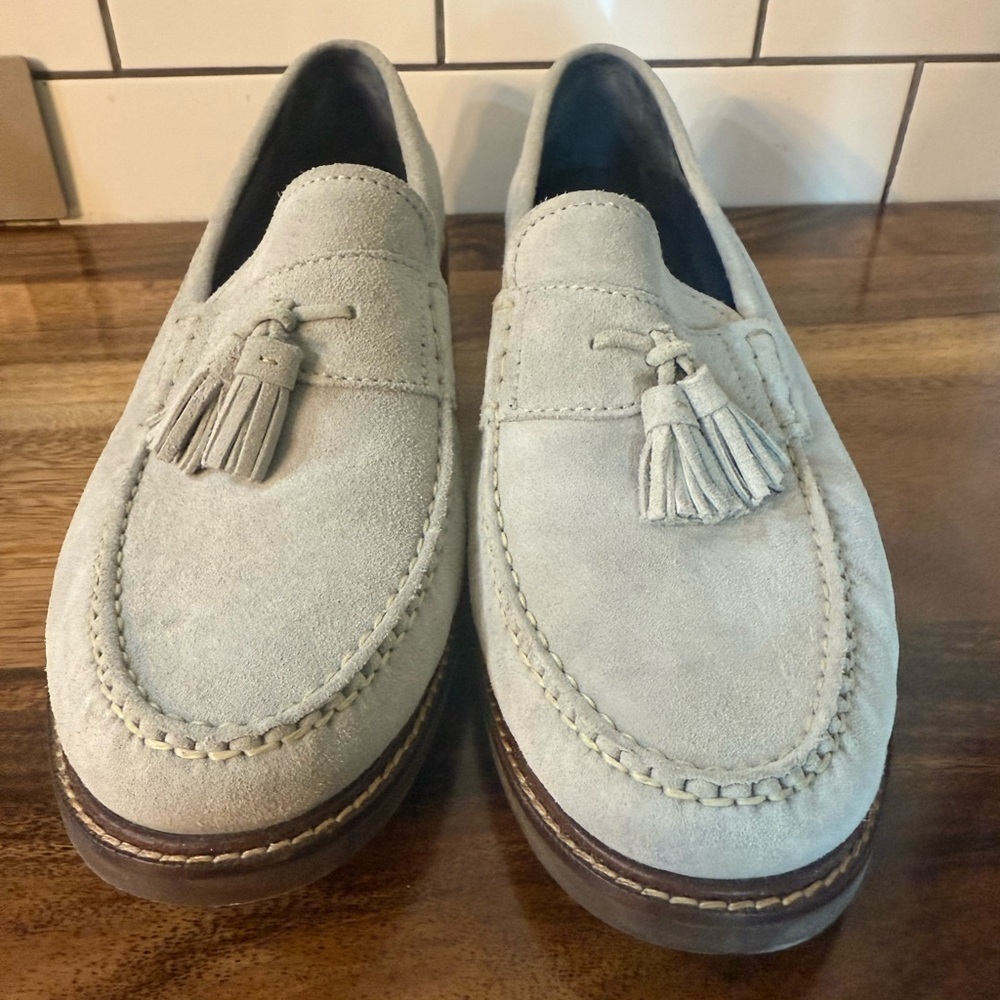 Cole Haan Pinch Men's Suede Tassel Loafers Gray 12D